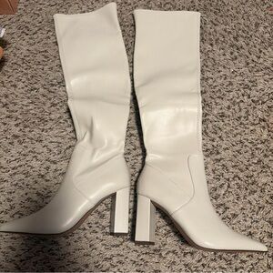 Wild Pair Cream Heeled Boots